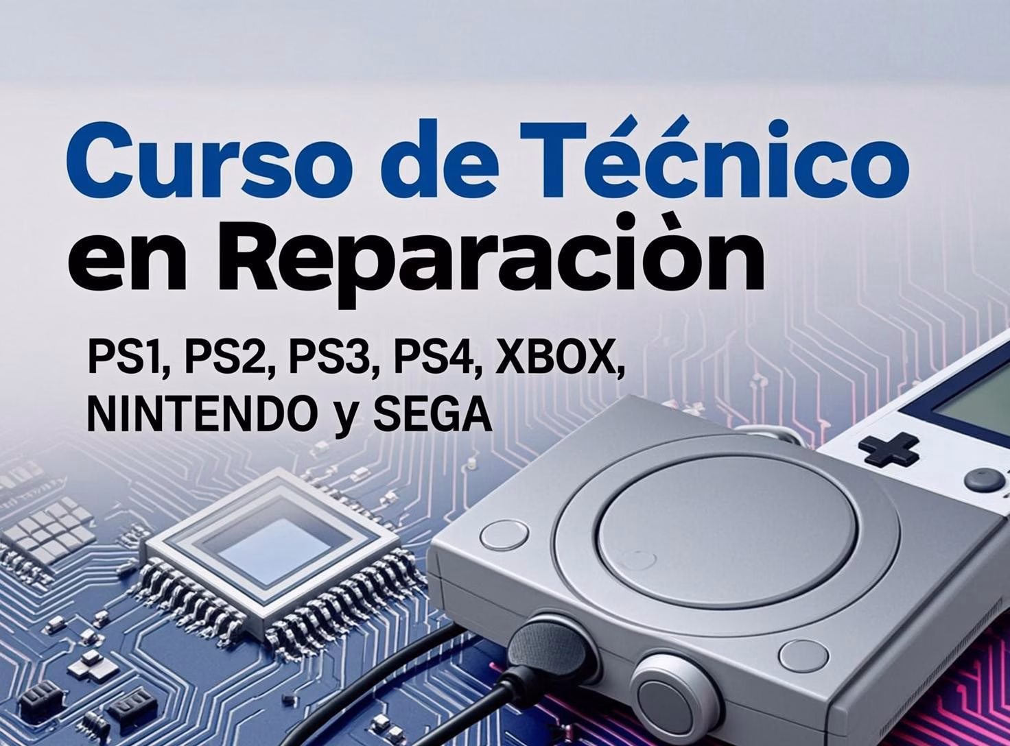 Técnico en Reparación de Consolas PS1,PS2,PS3,PS4, XBOX, NINTENDO Y SEGA